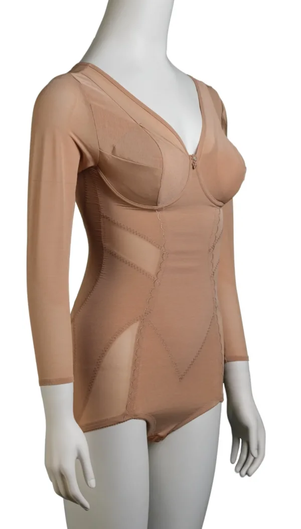 SHAPEWEAR BODYSUIT LONG SLEEVE FRONT 3_4-W